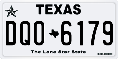 TX license plate DQO6179