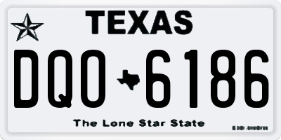 TX license plate DQO6186
