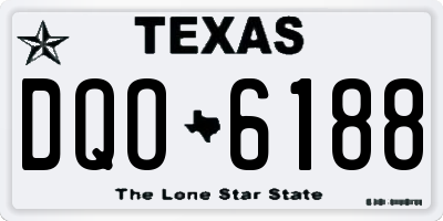 TX license plate DQO6188