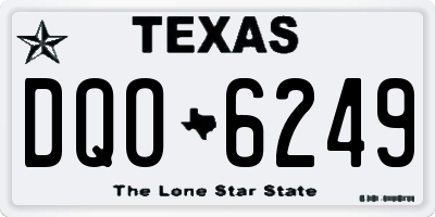 TX license plate DQO6249
