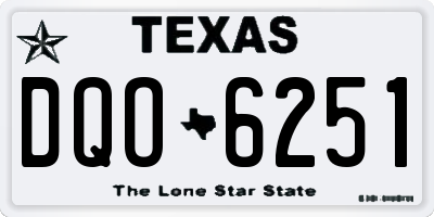 TX license plate DQO6251