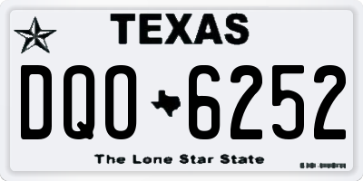 TX license plate DQO6252