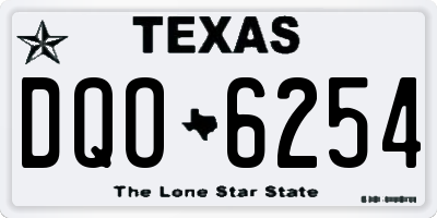 TX license plate DQO6254