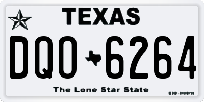 TX license plate DQO6264