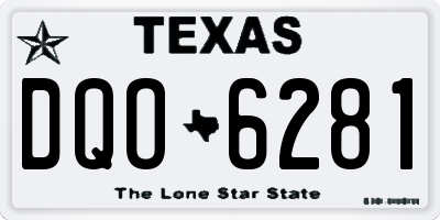 TX license plate DQO6281