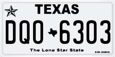 TX license plate DQO6303