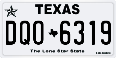 TX license plate DQO6319