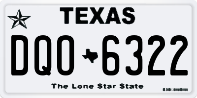 TX license plate DQO6322