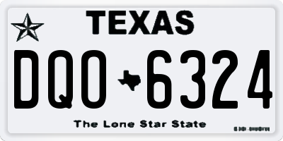 TX license plate DQO6324