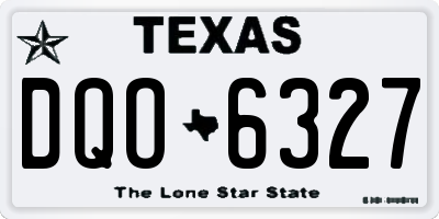 TX license plate DQO6327