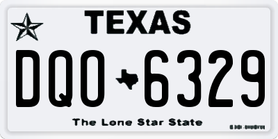TX license plate DQO6329