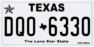 TX license plate DQO6330