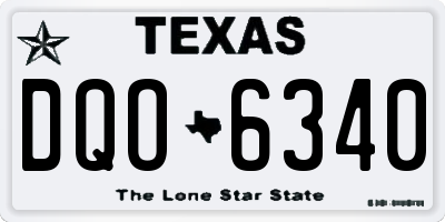 TX license plate DQO6340