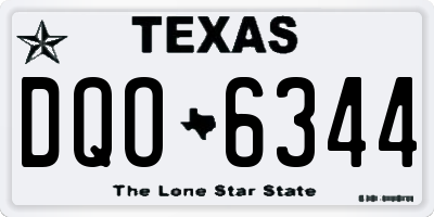 TX license plate DQO6344