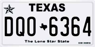 TX license plate DQO6364
