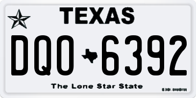 TX license plate DQO6392