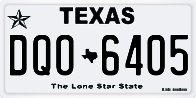 TX license plate DQO6405