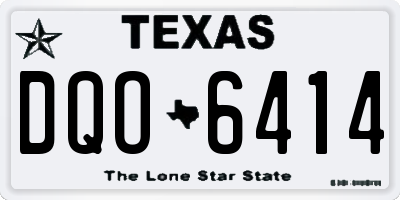 TX license plate DQO6414
