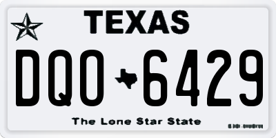 TX license plate DQO6429