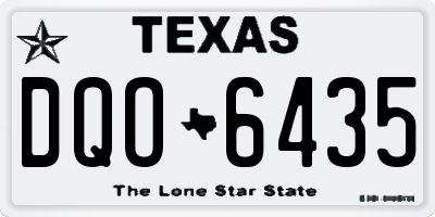 TX license plate DQO6435