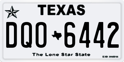 TX license plate DQO6442
