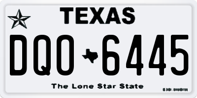 TX license plate DQO6445