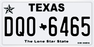 TX license plate DQO6465