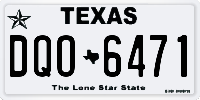 TX license plate DQO6471