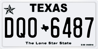 TX license plate DQO6487