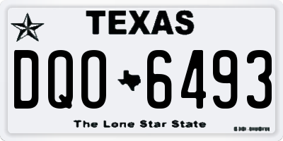 TX license plate DQO6493