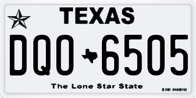 TX license plate DQO6505