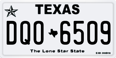 TX license plate DQO6509