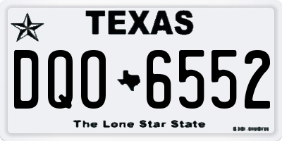 TX license plate DQO6552