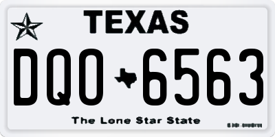 TX license plate DQO6563