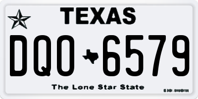 TX license plate DQO6579