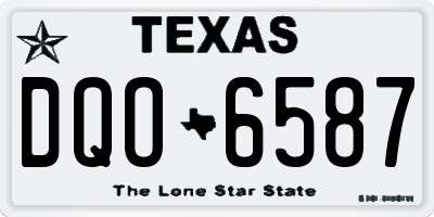 TX license plate DQO6587