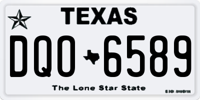 TX license plate DQO6589