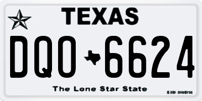 TX license plate DQO6624