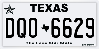 TX license plate DQO6629