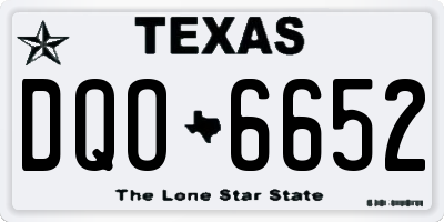TX license plate DQO6652