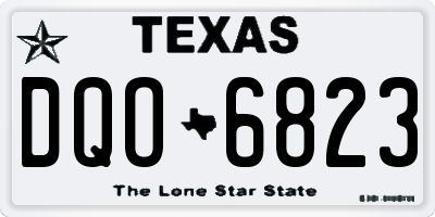TX license plate DQO6823