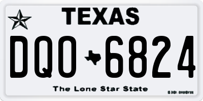 TX license plate DQO6824