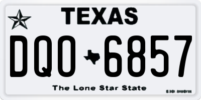 TX license plate DQO6857