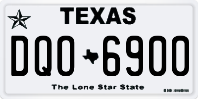 TX license plate DQO6900