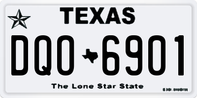 TX license plate DQO6901