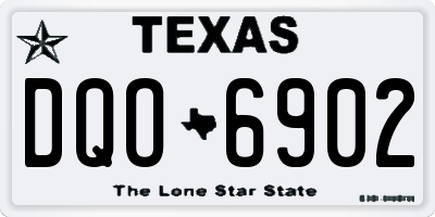 TX license plate DQO6902