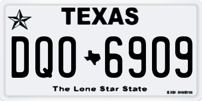 TX license plate DQO6909