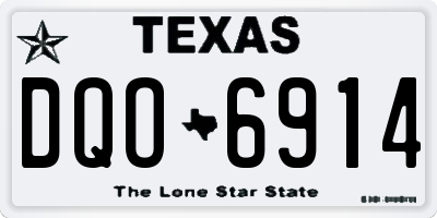 TX license plate DQO6914