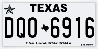 TX license plate DQO6916