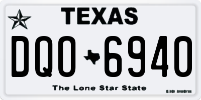 TX license plate DQO6940